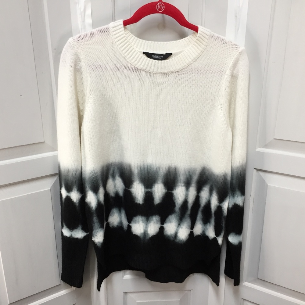 Simply Vera Tie Dye Pullover Long Sleeve Sweater